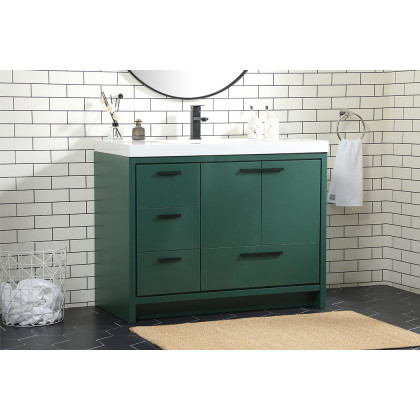 Elegant Bathroom Vanity - Green, L 42" (VF46042MGN)