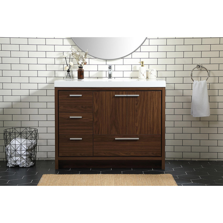 Elegant Bathroom Vanity - Walnut, L 42" (VF46042MWT)