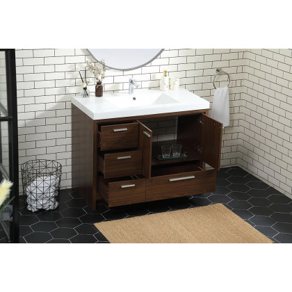 Elegant Bathroom Vanity - Walnut, L 42" (VF46042MWT)