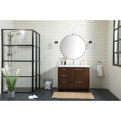 Elegant Bathroom Vanity - Walnut, L 42" (VF46042MWT)