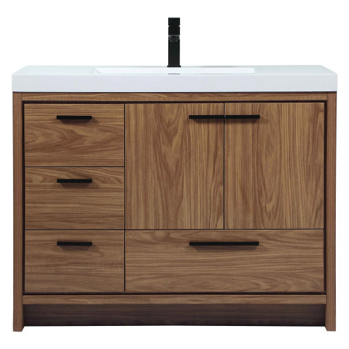 Elegant Bathroom Vanity - Walnut Brown, L 42" (VF46042WB)