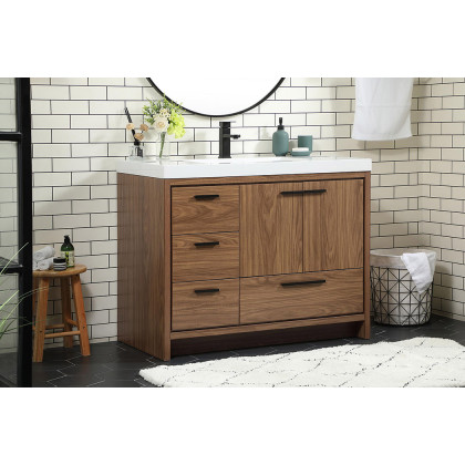 Elegant Bathroom Vanity - Walnut Brown, L 42" (VF46042WB)