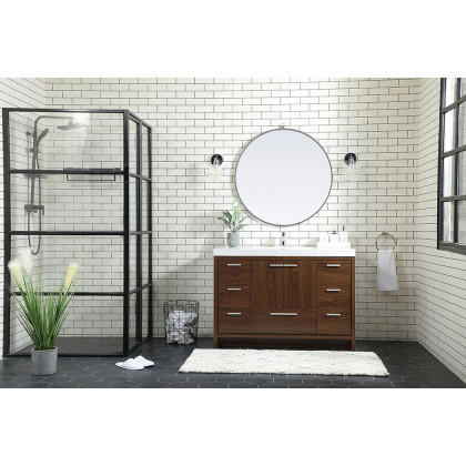 Elegant Bathroom Vanity - Walnut (VF46048MWT)