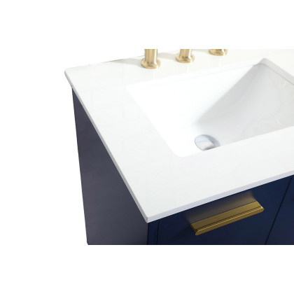 Elegant Bathroom Vanity - Blue (VF47024MBL)