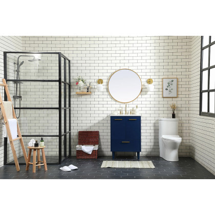Elegant Bathroom Vanity - Blue (VF47024MBL)