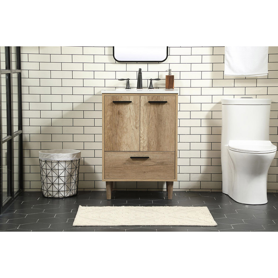 Elegant Bathroom Vanity - Natural Oak (VF47024NT)
