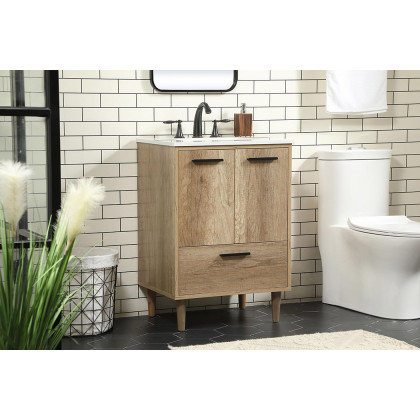 Elegant Bathroom Vanity - Natural Oak (VF47024NT)