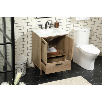 Elegant Bathroom Vanity - Natural Oak (VF47024NT)
