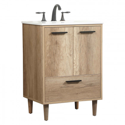 Elegant Bathroom Vanity - Natural Oak (VF47024NT)