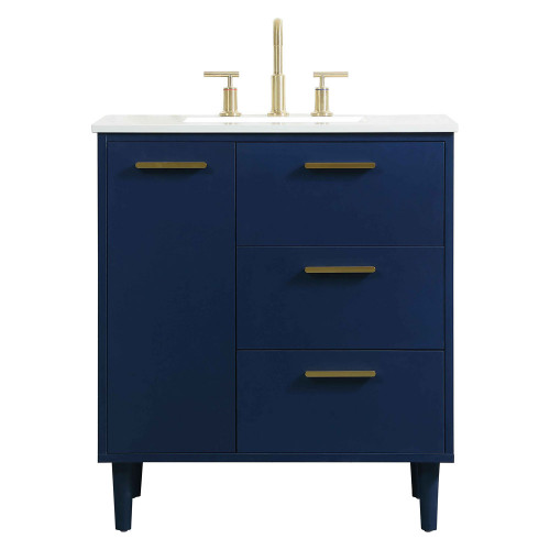 Elegant Bathroom Vanity - Blue (VF47030MBL)