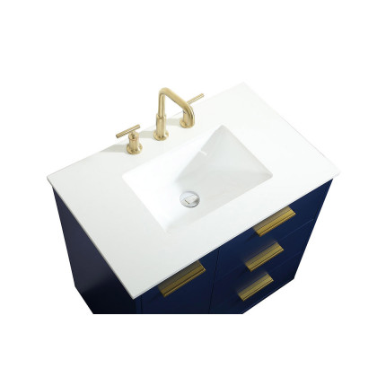 Elegant Bathroom Vanity - Blue (VF47030MBL)