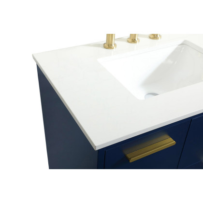 Elegant Bathroom Vanity - Blue (VF47030MBL)