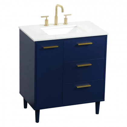 Elegant Bathroom Vanity - Blue (VF47030MBL)