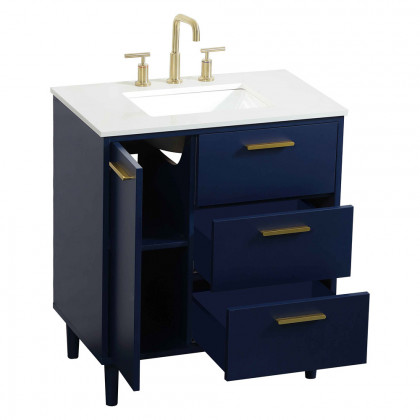 Elegant Bathroom Vanity - Blue (VF47030MBL)