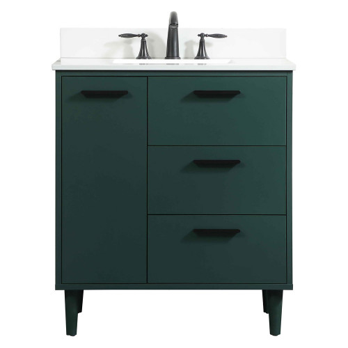 Elegant Bathroom Vanity - Green (VF47030MGN-BS)