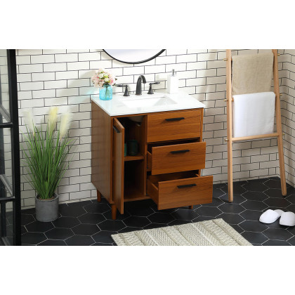 Elegant Bathroom Vanity - Teak (VF47030MTK)