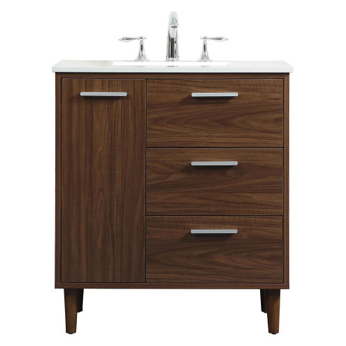 Elegant Bathroom Vanity - Walnut (VF47030MWT)