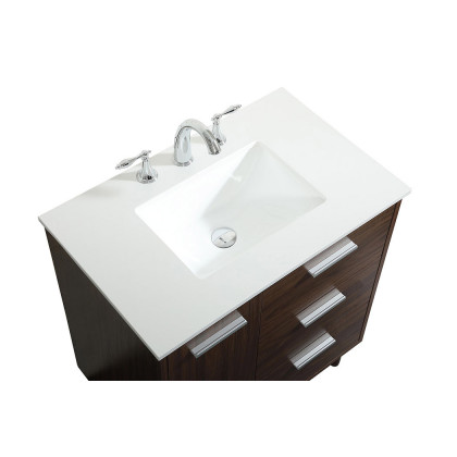 Elegant Bathroom Vanity - Walnut (VF47030MWT)