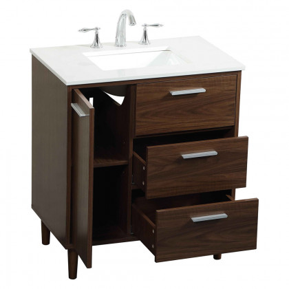 Elegant Bathroom Vanity - Walnut (VF47030MWT)