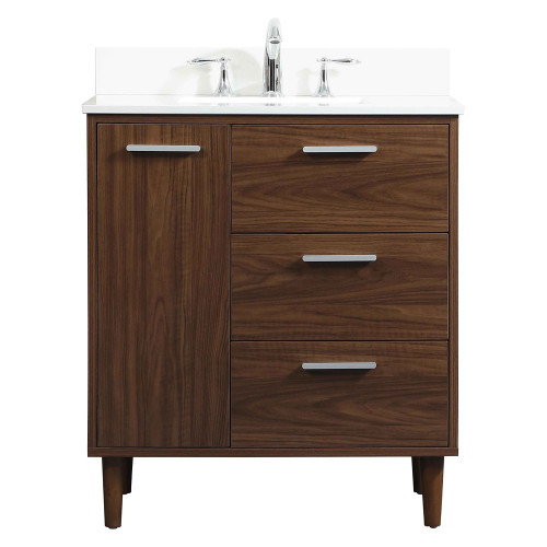 Elegant Bathroom Vanity - Walnut (VF47030MWT-BS)