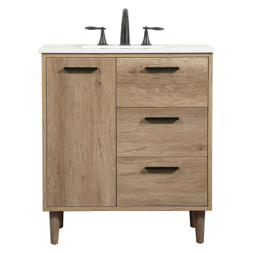 Elegant Bathroom Vanity - Natural Oak (VF47030NT)
