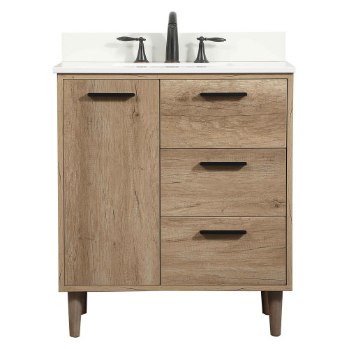 Elegant Bathroom Vanity - Natural Oak (VF47030NT-BS)