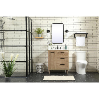 Elegant Bathroom Vanity - Natural Oak (VF47030NT-BS)