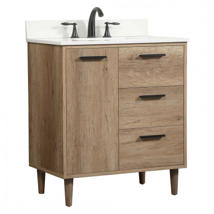 Elegant Bathroom Vanity - Natural Oak (VF47030NT-BS)