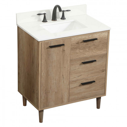 Elegant Bathroom Vanity - Natural Oak (VF47030NT-BS)