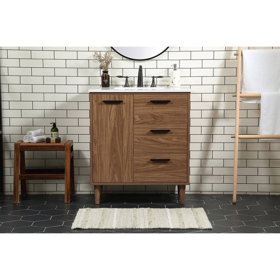 Elegant Bathroom Vanity - Walnut Brown (VF47030WB)