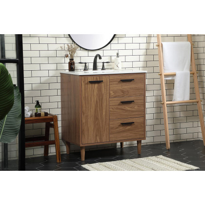 Elegant Bathroom Vanity - Walnut Brown (VF47030WB)