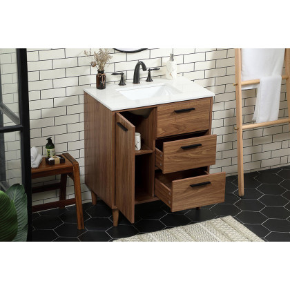 Elegant Bathroom Vanity - Walnut Brown (VF47030WB)