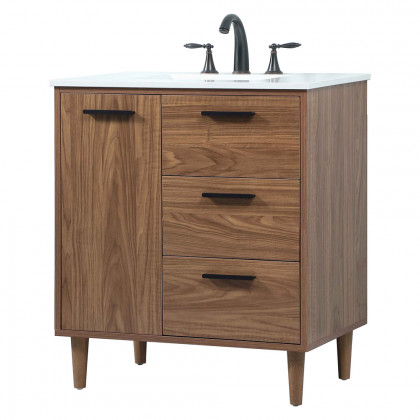 Elegant Bathroom Vanity - Walnut Brown (VF47030WB)