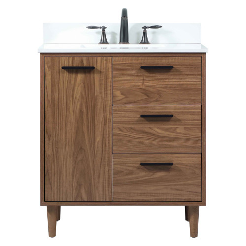 Elegant Bathroom Vanity - Walnut Brown (VF47030WB-BS)