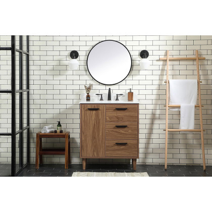 Elegant Bathroom Vanity - Walnut Brown (VF47030WB-BS)