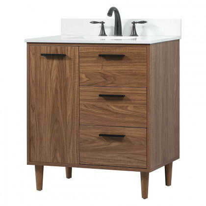 Elegant Bathroom Vanity - Walnut Brown (VF47030WB-BS)