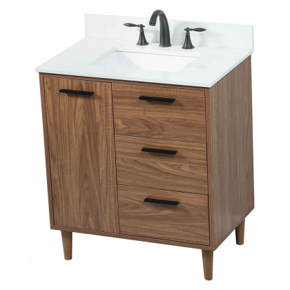 Elegant Bathroom Vanity - Walnut Brown (VF47030WB-BS)