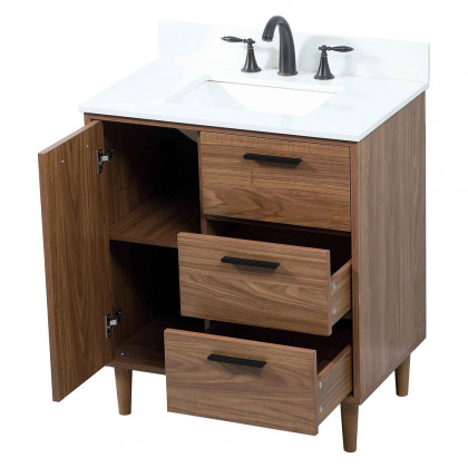 Elegant Bathroom Vanity - Walnut Brown (VF47030WB-BS)