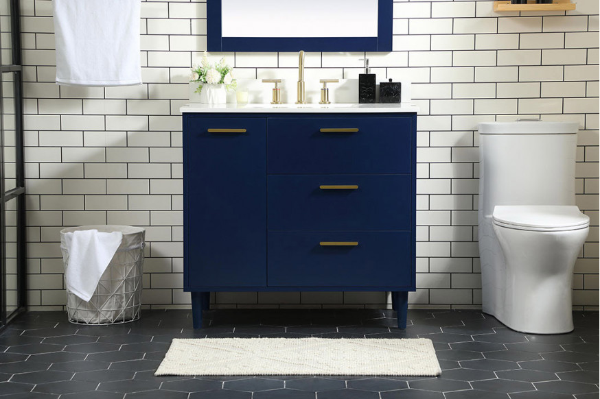 Elegant™ VF47036MBL-BS Bathroom Vanity - Blue