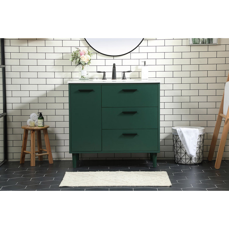 Elegant Bathroom Vanity - Green (VF47036MGN)