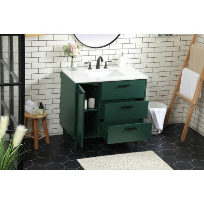 Elegant Bathroom Vanity - Green (VF47036MGN)