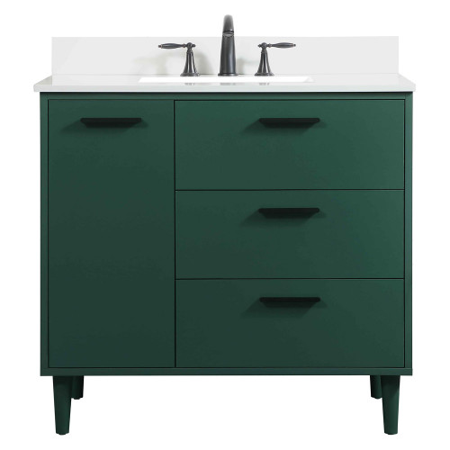 Elegant Bathroom Vanity - Green (VF47036MGN-BS)