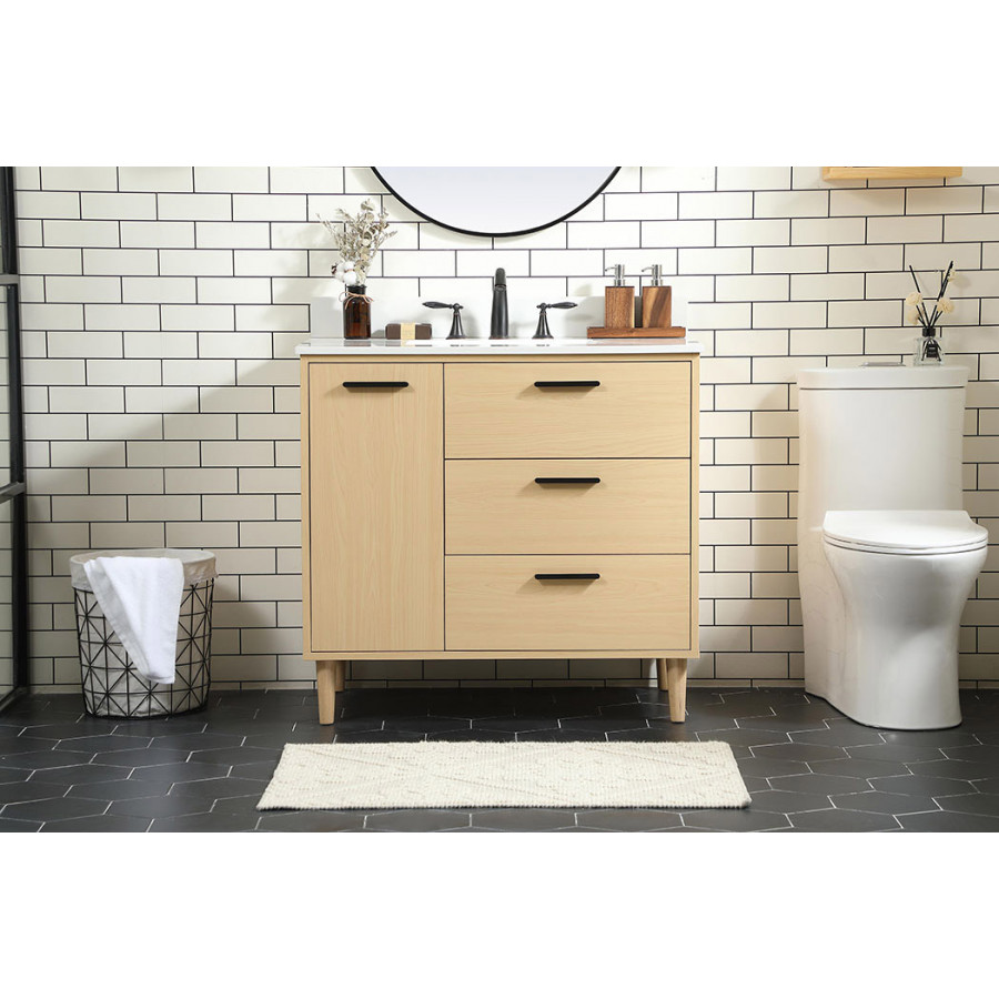 Elegant Bathroom Vanity - Maple (VF47036MMP-BS)