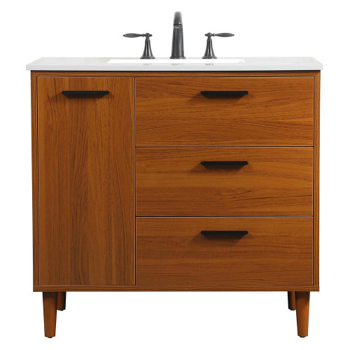 Elegant Bathroom Vanity - Teak (VF47036MTK)