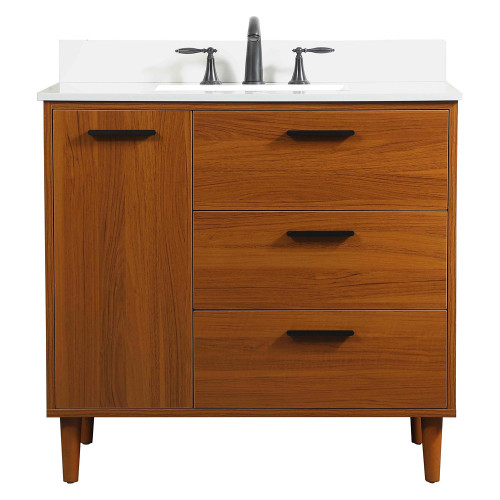 Elegant Bathroom Vanity - Teak (VF47036MTK-BS)