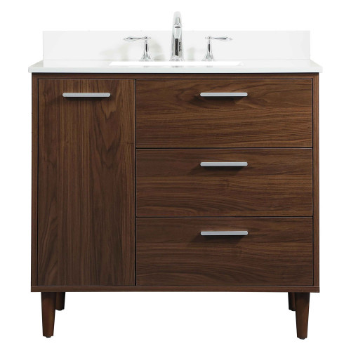 Elegant Bathroom Vanity - Walnut (VF47036MWT-BS)
