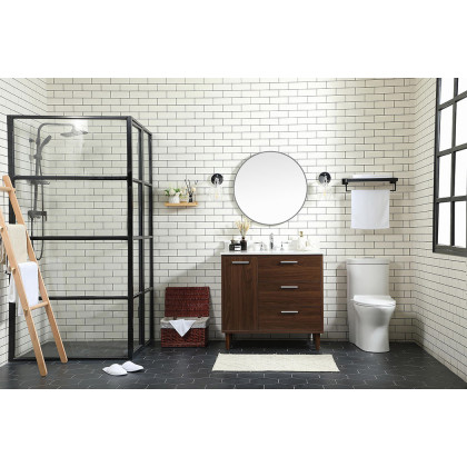Elegant Bathroom Vanity - Walnut (VF47036MWT-BS)