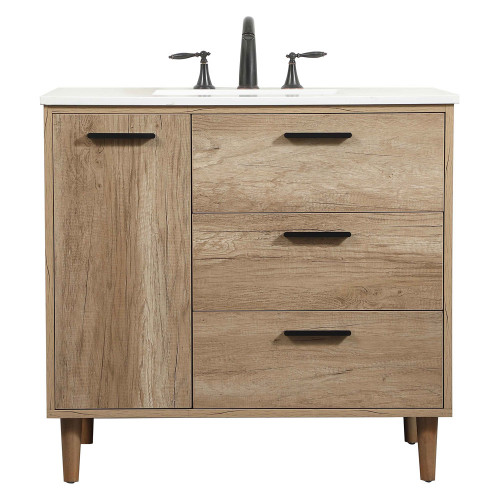 Elegant Bathroom Vanity - Natural Oak (VF47036NT)
