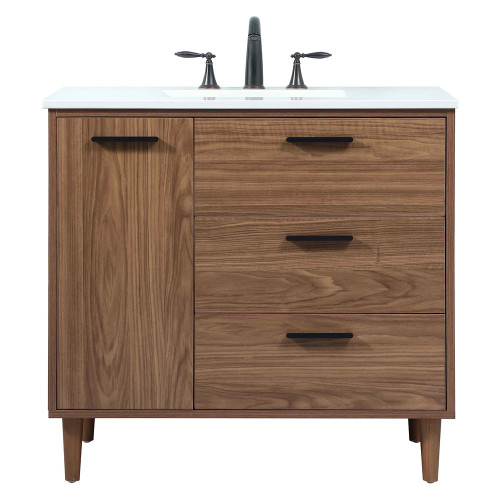 Elegant Bathroom Vanity - Walnut Brown (VF47036WB)