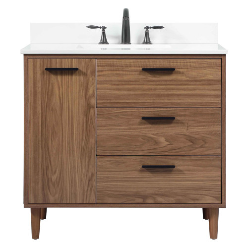 Elegant Bathroom Vanity - Walnut Brown (VF47036WB-BS)